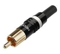 Cinch/RCA mâle, droit Hicon HI-CM03-NTL Nombre de pôles: 2 noir, blanc 1 pc(s)
