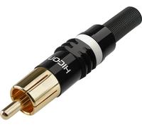 Cinch/RCA mâle, droit Hicon HI-CM03-NTL Nombre de pôles: 2 noir, blanc 1 pc(s)