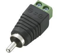 Cinch/RCA mâle, droit TRU COMPONENTS LT-RAC-DC 735875 Nombre de pôles: 2 noir 1 pc(s)