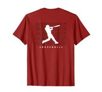 Cincinnati Baseball Minimaliste Backprint Amoureux de Baseball T-Shirt
