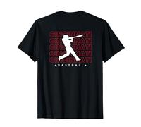 Cincinnati Baseball Minimaliste Backprint Amoureux de Baseball T-Shirt