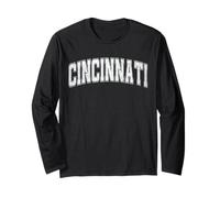 Cincinnati Texte rétro Blanc Manche Longue
