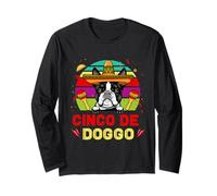 Cinco de Doggo Hilarious Boston Terrie Dog for Cinco de Mayo Manche Longue