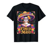 Cinco De Mayo Crâne Sucre Sombrero Festival Mexicain Fiesta T-Shirt
