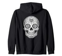 Cinco de Mayo : Jour des Morts, crâne, Yeux Roses Sweat à Capuche