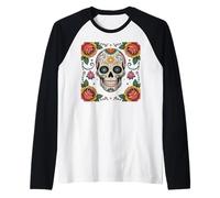 Cinco de Mayo Le Jour des Morts Dia De Los Muertos Sugar Skull Manche Raglan