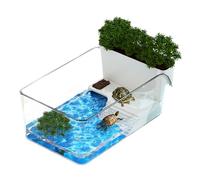 Cindage Du Sol Du Réservoir De Tortue - Zone De Creuset Décoratif, Conteneur De Coquille Transparent | Habitat D'observation 'éducateur Naturel, Petite Station D'alimentation