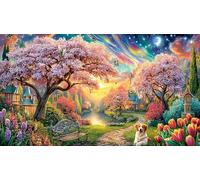 Cinderella-at-Halloween-Under-Full-Moon 1000 pièces Puzzle pour Femmes et Hommes Papier recyclé Défi de Jeu éducatif Jeu Stimulant Beau Puzzle de décoration 70x50/1000 pièces