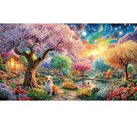 Cinderella-at-Halloween-Under-Full-Moon Papier recyclé Puzzle 1000 pièces Jeux éducatifs Jeu Familial Amusant & Stimulant Idée Cadeau Parfaite pour détente 70x50/1000 pièces