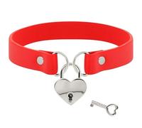 CINDERELLA COLLAR AVEC CANDADO DE CORAZÓN CUERO VEGANO TALLA ÚNICA