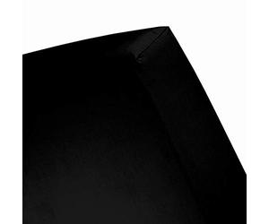 Cinderella Drap-housse en jersey Uni, Coton, Noir , 70 x 200 cm