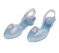 Cinderella Jelly Shoes, Official Disney Princess Costume Shoes with Rapunzel Emblem, Kids Size 11/12 Medium