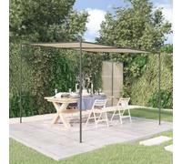 CINDERFUL Belvédère Beige 3x3 m 180 g/m² Tissu et Acier Structures extérieures