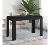 CINDERFUL Table à Manger Noir 120x60x76 cm Bois d'ingénierie,Table de Salle à Manger élégante et Durable pour Vos Repas Quotidiens Salle à Manger