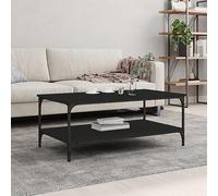 CINDERFUL Table Basse Noir 100x55x40 cm Bois d'ingénierie Meubles Tables Basses