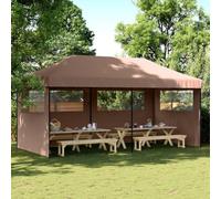 CINDERFUL Tente de réception Pliable escamotable avec 3 parois latérales Structures extérieures