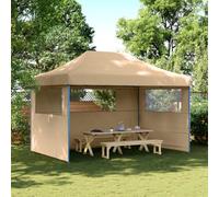 CINDERFUL Tente de réception Pliable escamotable avec 3 parois latérales Structures extérieures
