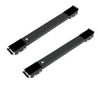 CINDTRGA Rails avec roulettes Support de Machine à Laver Support de Base de réfrigérateur réglable et Mobile Support à roulettes Mobile 24 Roues(Black)