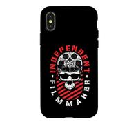 Cinéaste indépendant Réalisateur de Films drôles Halloween Skull Coque pour iPhone X/XS