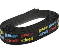 Cinelli Ruban de guidon Logo Velvet Multicolore Noir avec embouts personnalisés