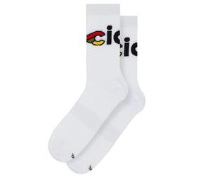 Cinelli Ciao Chaussettes de Cyclisme Mixte L-XL Blanc