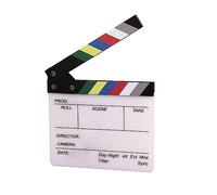 Cinéma, Acrylique Film Clapper avec Kit Gratuit, Clap RéAlisateur Professionnel et Marqueur, Cinema Decoration, Film Coupe Prop pour Production Vidéo, TV, Action Cut Clapper