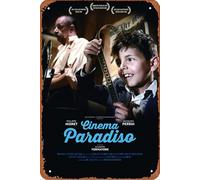 Cinema Paradiso (1988) Plaque en métal 20,3 x 30,5 cm Décoration murale vintage rétro