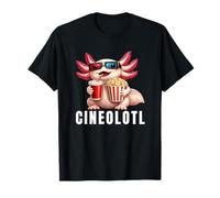 Cineolotl Axolotl Cinema Popcorn Movie Night T-Shirt