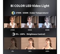 Cinepeer Cx100 Lumière Vidéo Light, Light, Lampe À Led Bicolore 100W Pour Caméra, Lampe De Photographie Portable Cob 2700K 6500K Cri 96+ Tlci 97+ Rechargeable Portable Selfie Lighting[Z5102]