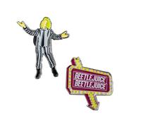 Cinereplicas Beetlejuice - Set de 2 Pin's Beetlejuice - 3cm - Licence Officielle