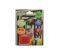 Cinereplicas Beetlejuice - Set de 6 Badges Lenticulaires Beetlejuice - 3,9cm de diamètre - Licence Officielle