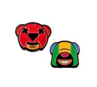 Cinereplicas Brawl Stars - Lot de 2 Pin's Nita & Leon - Accessoires pour chapeaux, sacs, vestes - 2 × 2,5 cm - Licence Officielle