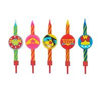 Cinereplicas DC Comics - Bougies d'anniversaire Wonder Woman (Set de 10) - Licence Officielle