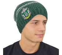 Cinereplicas - Harry Potter - Bonnet Tombant - Licence Officielle - Maison Serpentard - Vert et Gris