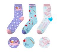 Cinereplicas HARRY POTTER - Chaussettes - Set de 3 Paires de Chaussettes Luna Lovegood - Taille Unique - Licence Officielle
