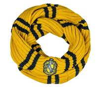 Cinereplicas Écharpe Harry Potter Infini - Poufsouffle Jaune et Noir - Licence officielle TU