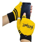 Cinereplicas - Harry Potter - Gants - Moufles Amoviles - Fonction Tactile - Licence Officielle - Maison Poufsouffle - Jaune et Noir Taille unique