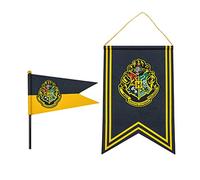 Cinereplicas - Harry Potter - Set Bannière et Drapeau - 30 x 43cm - Décoration - Licence Officielle - Poudlard