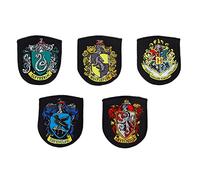 Cinereplicas - Harry Potter - Set de 5 Écussons Deluxe Maisons Poudlard- Licence Officielle Warner Bros Harry Potter