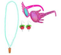 Cinereplicas Harry Potter - Trio d'Accessoires de Luna Lovegood - Inclus les répliques des Lorgnospectres, des boucles d'oreilles radis et du collier bouchon de liège - Licence Officielle