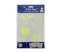 Cinereplicas Le Petit Prince - Set d’Autocollants Phosphorescents - 152 Stickers - Pour carnets, ordinateurs, murs, plafonds - Licence Officielle