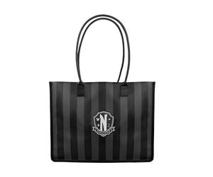 Cinereplicas Mercredi - Cabas Académie Nevermore - Noir - 41 * 34 cm - Licence officelle