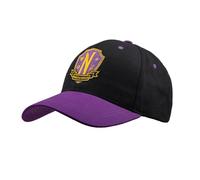 Cinereplicas Mercredi - Casquette Académie Nevemore Violette ou Noire Taille Unique 100% Coton - Licence Officielle