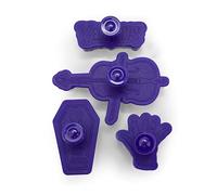 Cinereplicas Mercredi - Set de 4 Emporte-pièces - Chose, cercueil, violoncelle, logo - Licence officelle