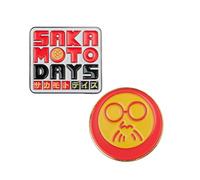 Cinereplicas Sakamoto Days - Set de 2 Pins en Métal Chez Sakamoto - 3 cm chacun - Licence Officielle