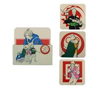 Cinereplicas Sakamoto Days - Set de 4 sous-Verres Legendary Hitman - 9.5cm de diamètre - Liège & Papier - Licence Officielle