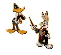 Cinereplicas - Set de 2 Pin's en métal Bugs Bunny et Daffy Duck à Poudlard ~5cm - Licence Officielle