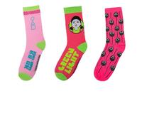 Cinereplicas Squid Game - Lot de 3 Chaussettes - Taille Unique - Licence Officielle, rose, taille unique