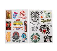 Cinereplicas Stranger Things - Autocollants Saison 4 - Set de 25 autocollants - Licence Officielle