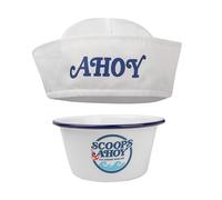 Cinereplicas Stranger Things Bol à glace Scoops Ahoy et chapeau Ahoy - Licence officielle